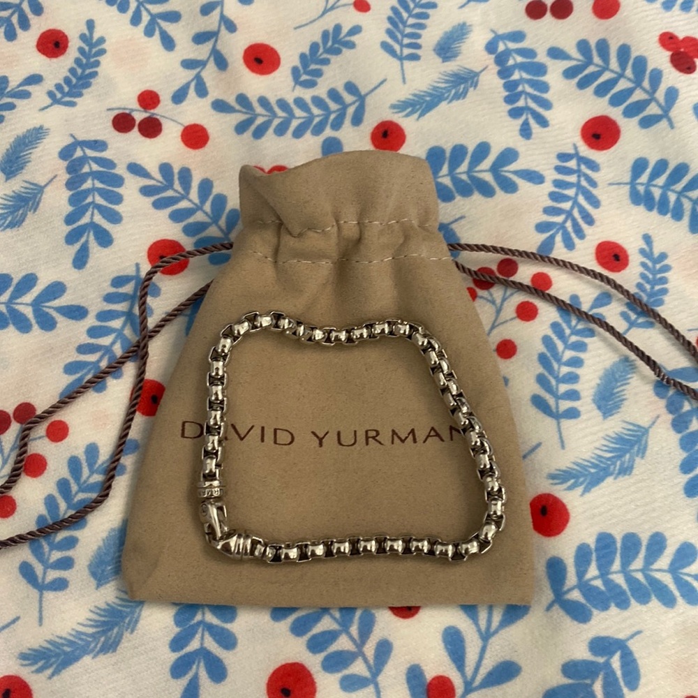 David Yurman Box Chain Bracelet In Sterling Silver 21cm